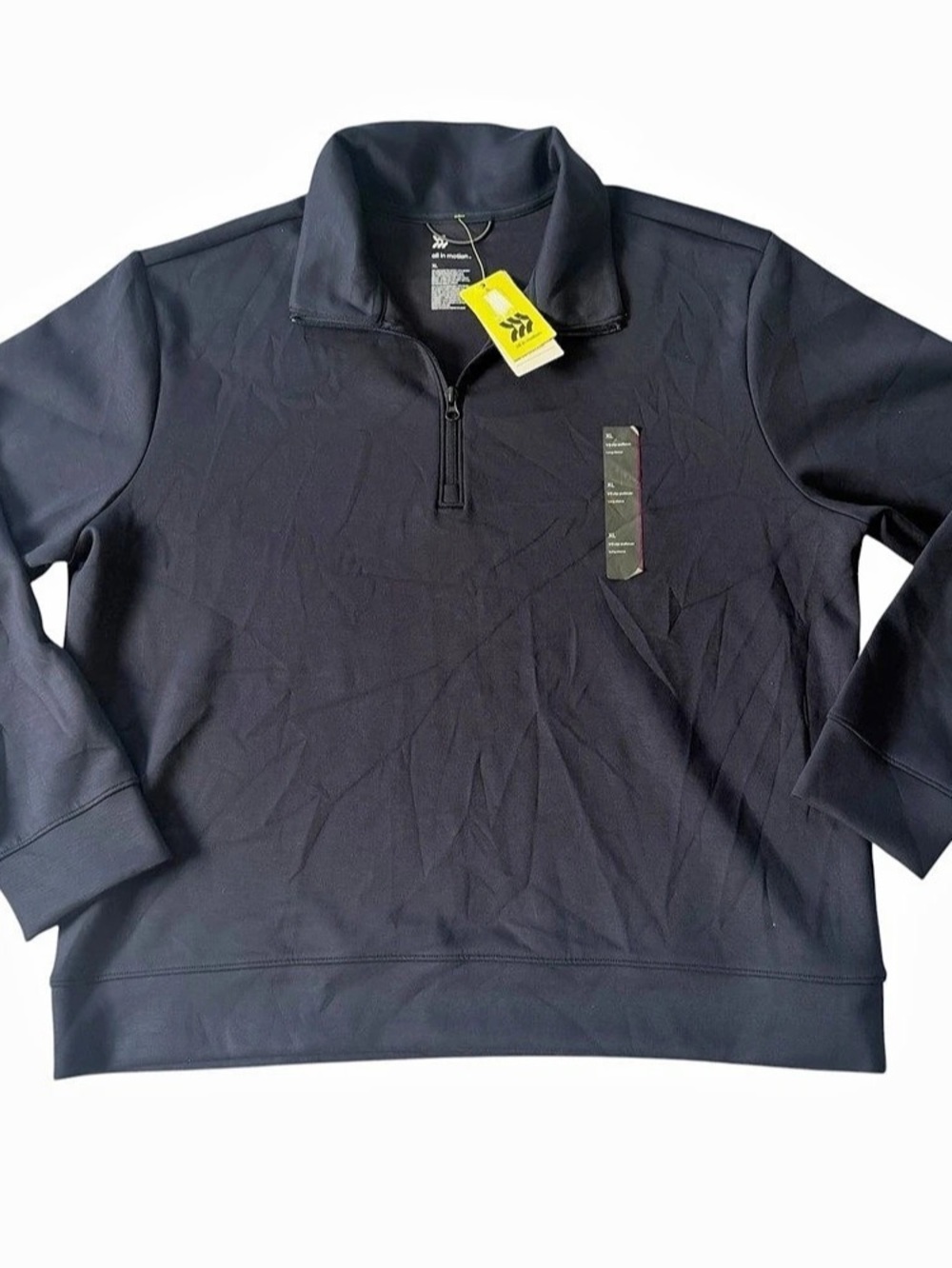 All in Motion Menās XL Navy Blue 1/2 Zip Pullover NWT